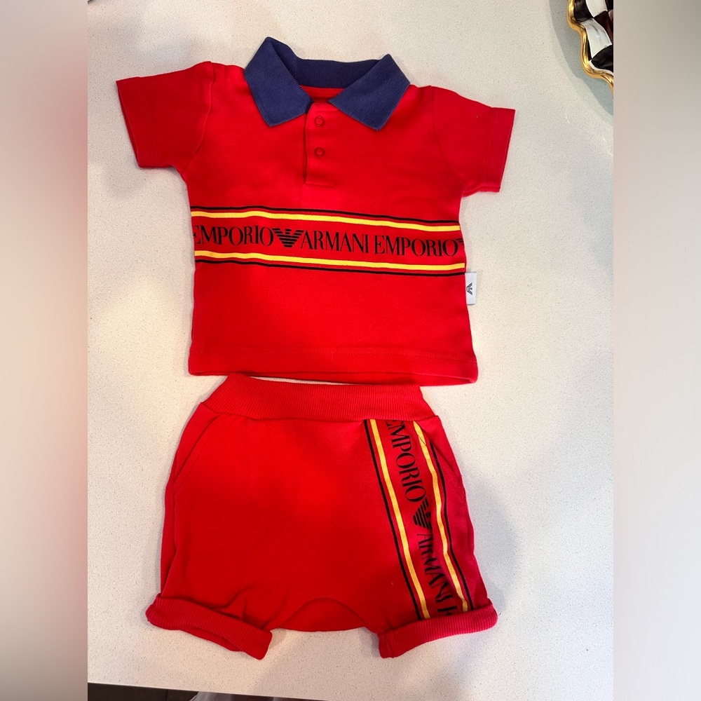 Baby boy, designer outfit/set Emporio Armani, 6 to 9 months old new without tags
